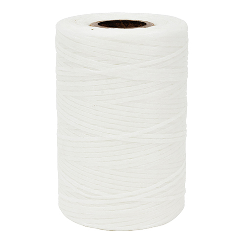 103-2 Nylon Lacing Tape | White, Waxed, 500yd, A-A-52080